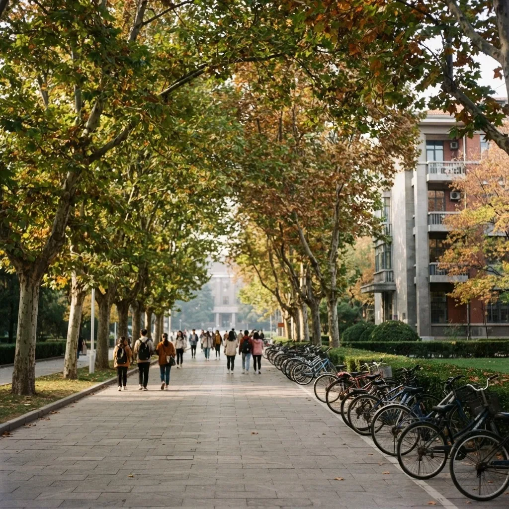 Beihang University campus grounds and academic buildings