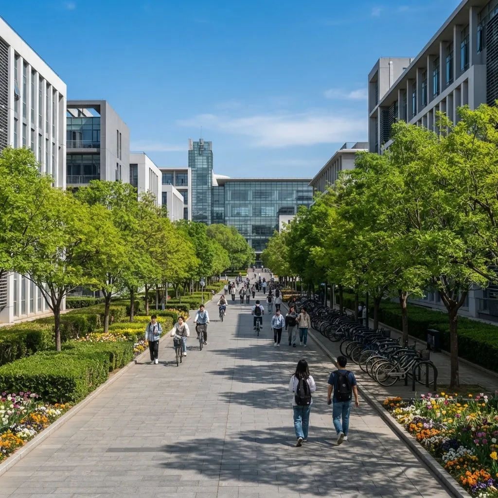 Beijing Institute of Technology campus grounds and academic buildings