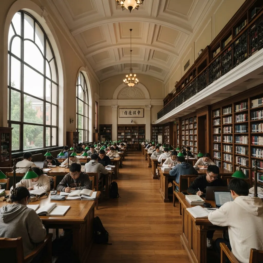 Peking University library reading room