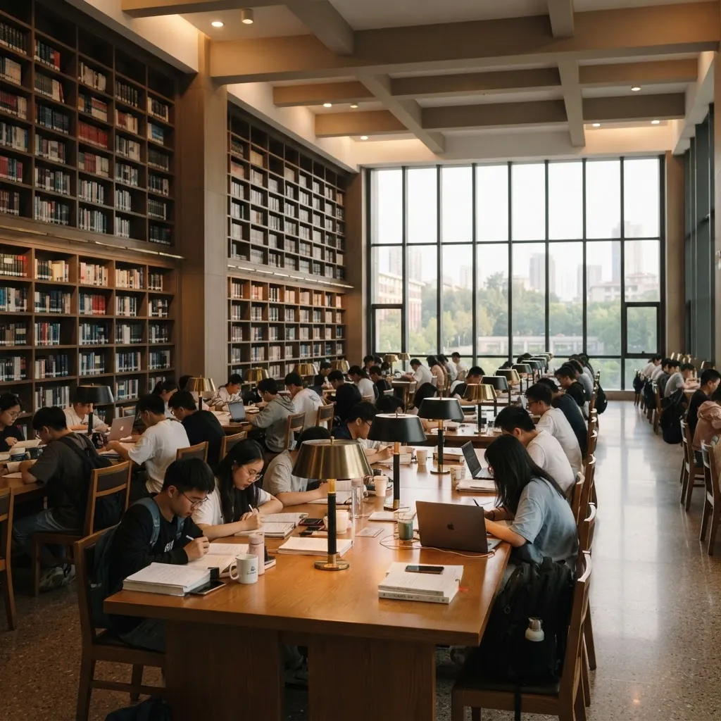 Library reading room at Renmin University of China