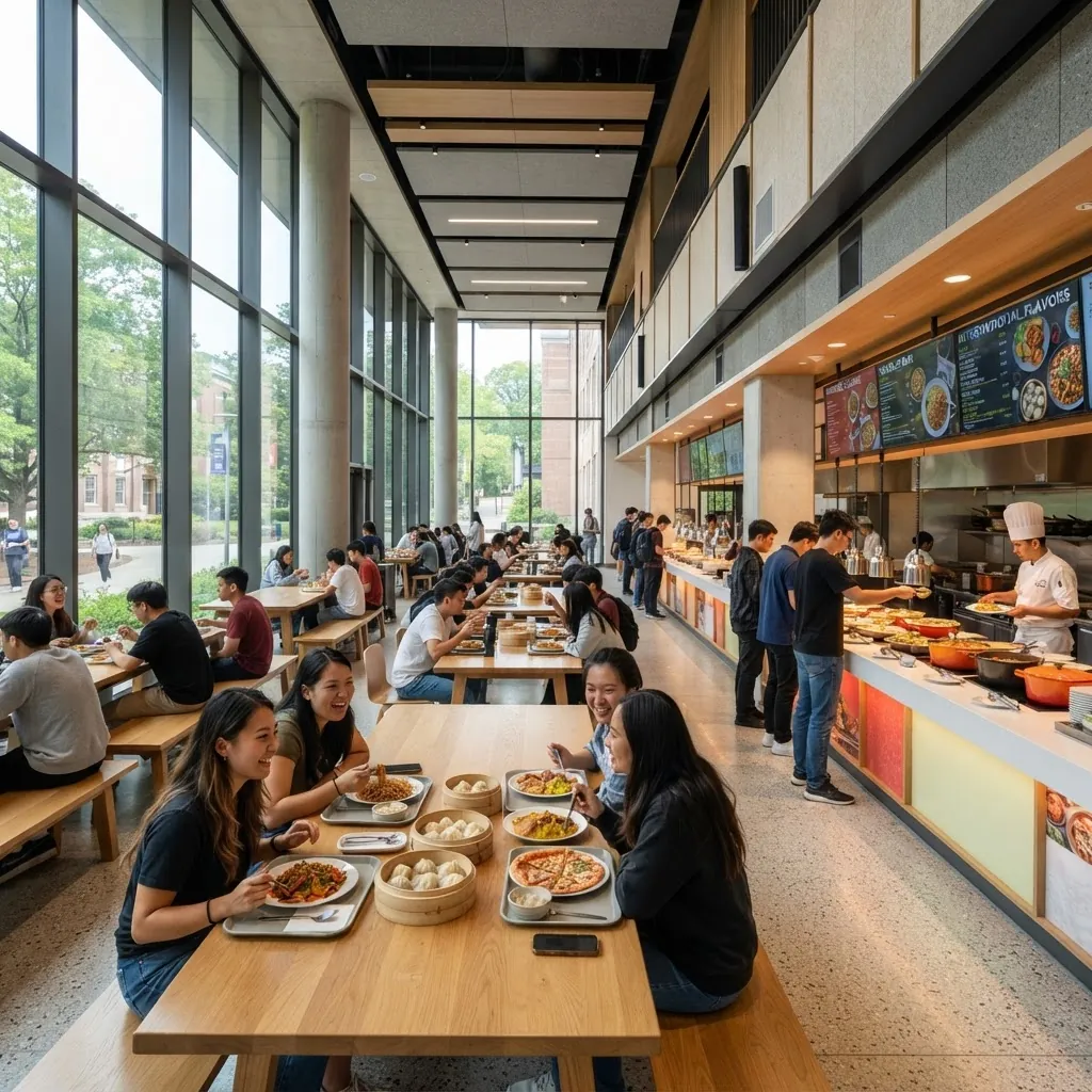 Dining hall at Tsinghua University