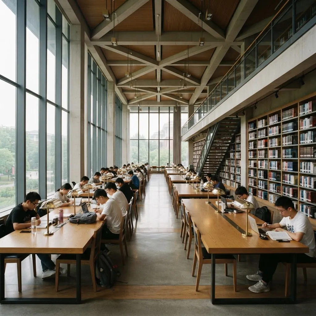 Library reading room at South China University of Technology