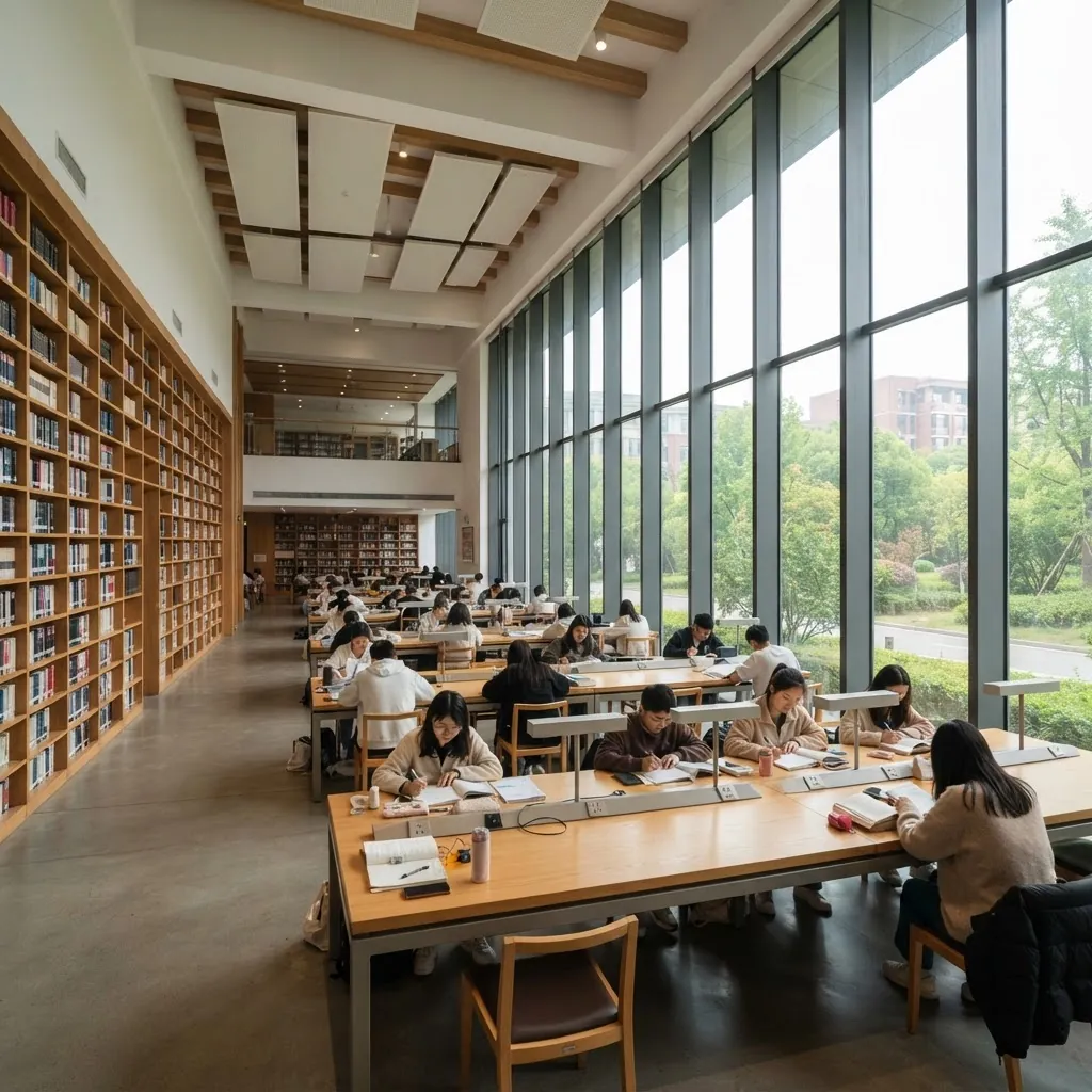 Library reading room at Zhejiang University