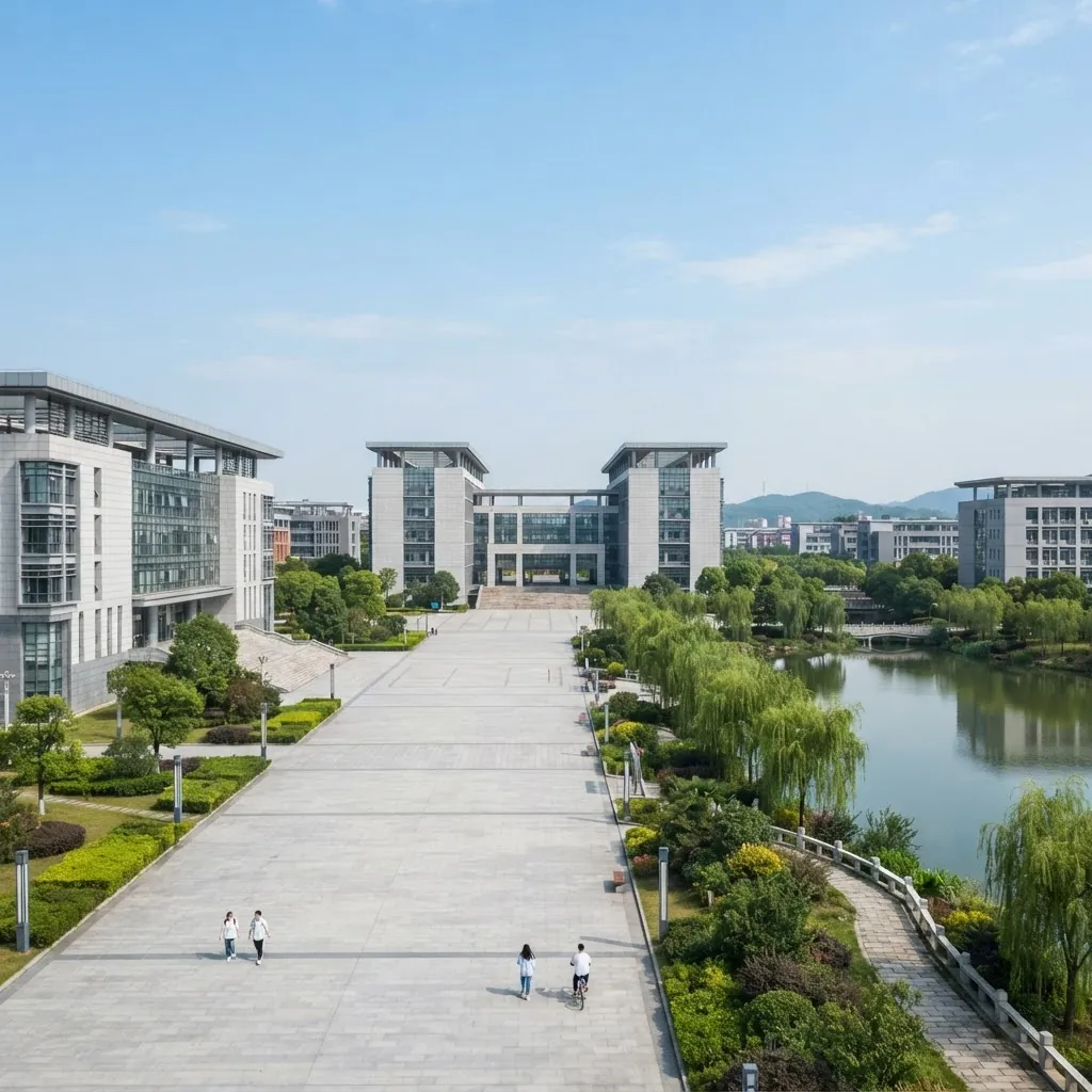 Southeast University campus grounds and academic buildings in Nanjing