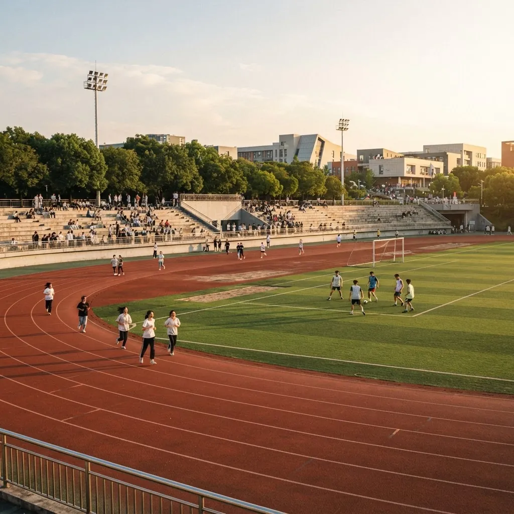 Sports stadium and running track at Southeast University