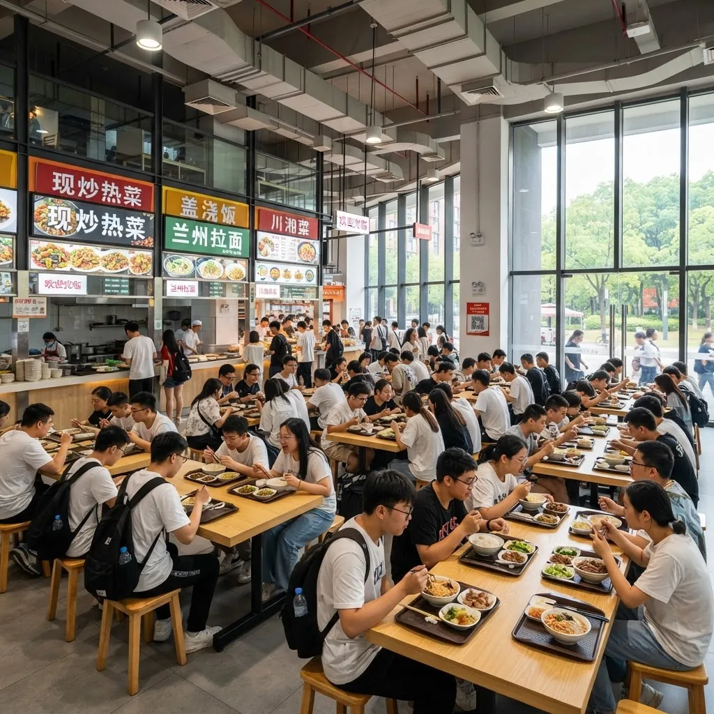 Dining hall at Fudan University
