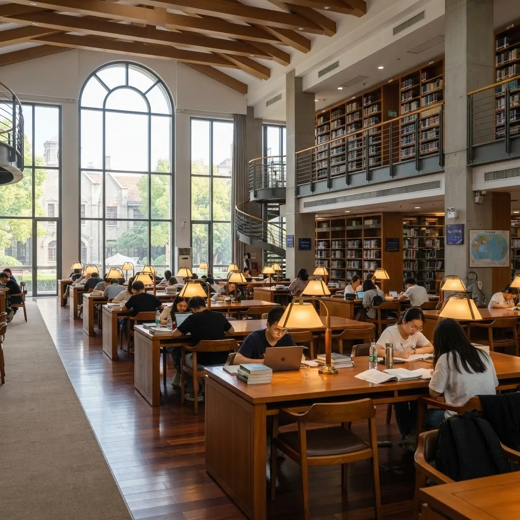 Fudan University library reading room