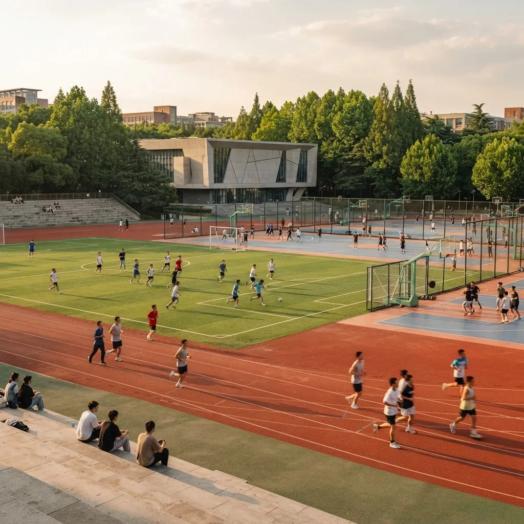 Running track and sports field at Tongji University