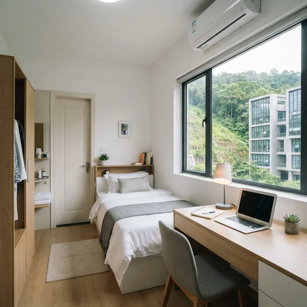 International student apartment room at Southern University of Science and Technology