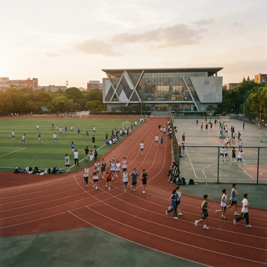 Running track and sports facilities at Nankai University