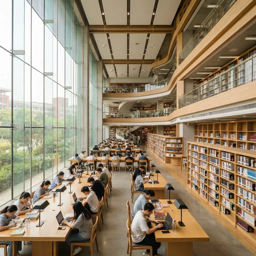 Tianjin University library reading room
