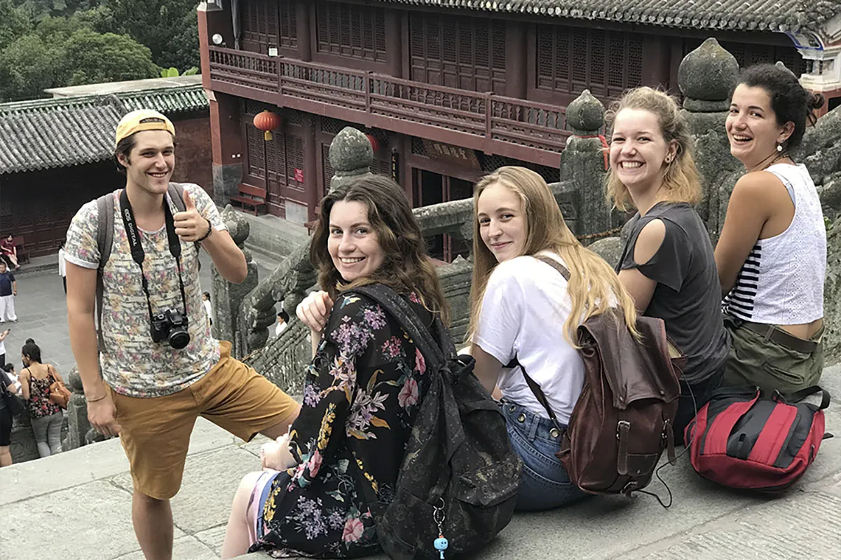 Students participating in campus life at Wuhan University of Technology