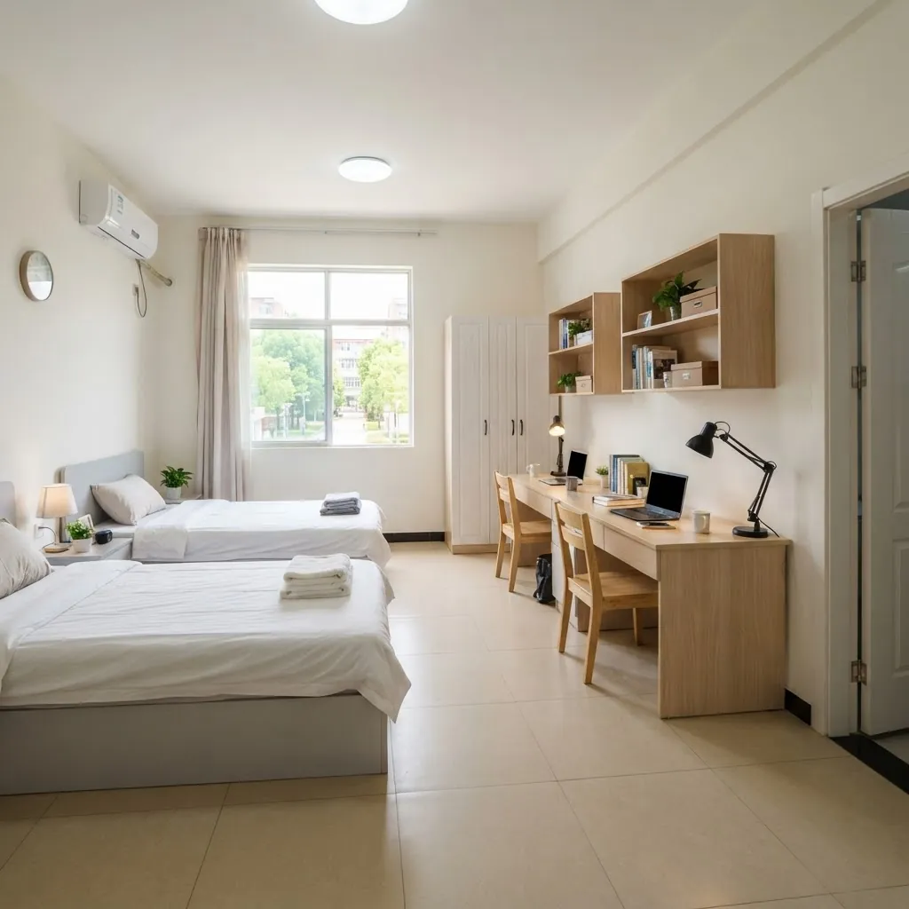 International student dormitory room at Northwestern Polytechnical University