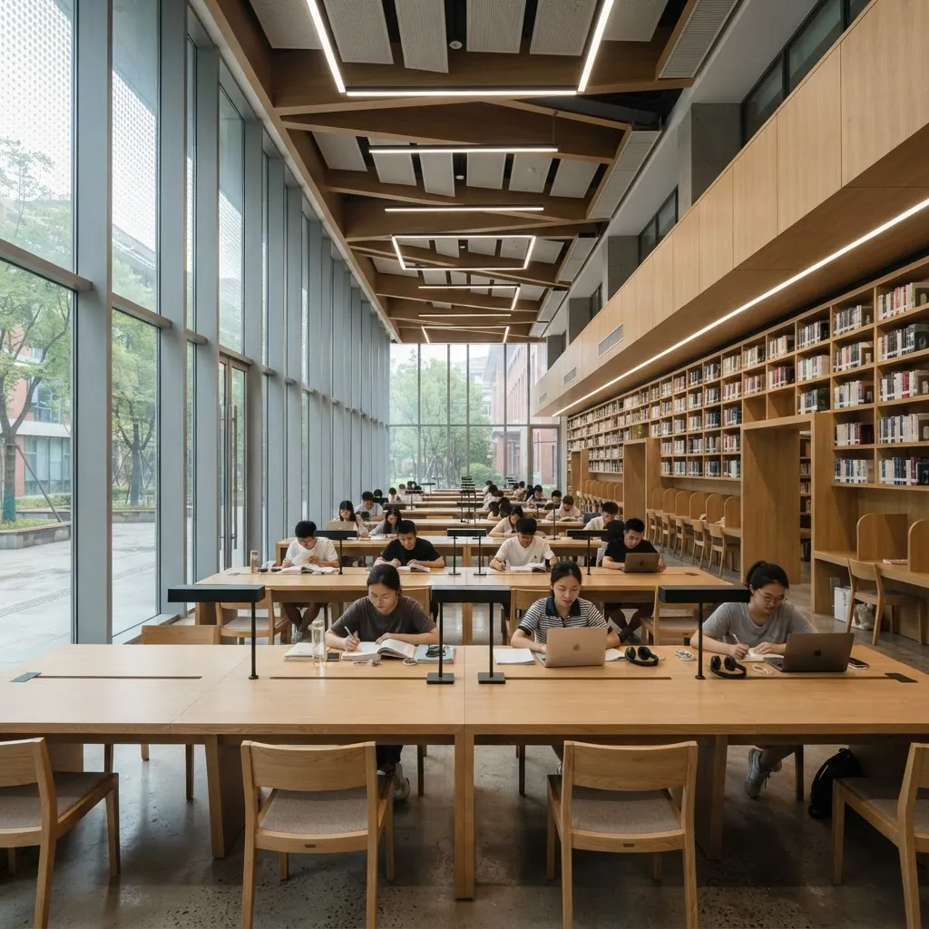 Reading room in the Northwestern Polytechnical University library
