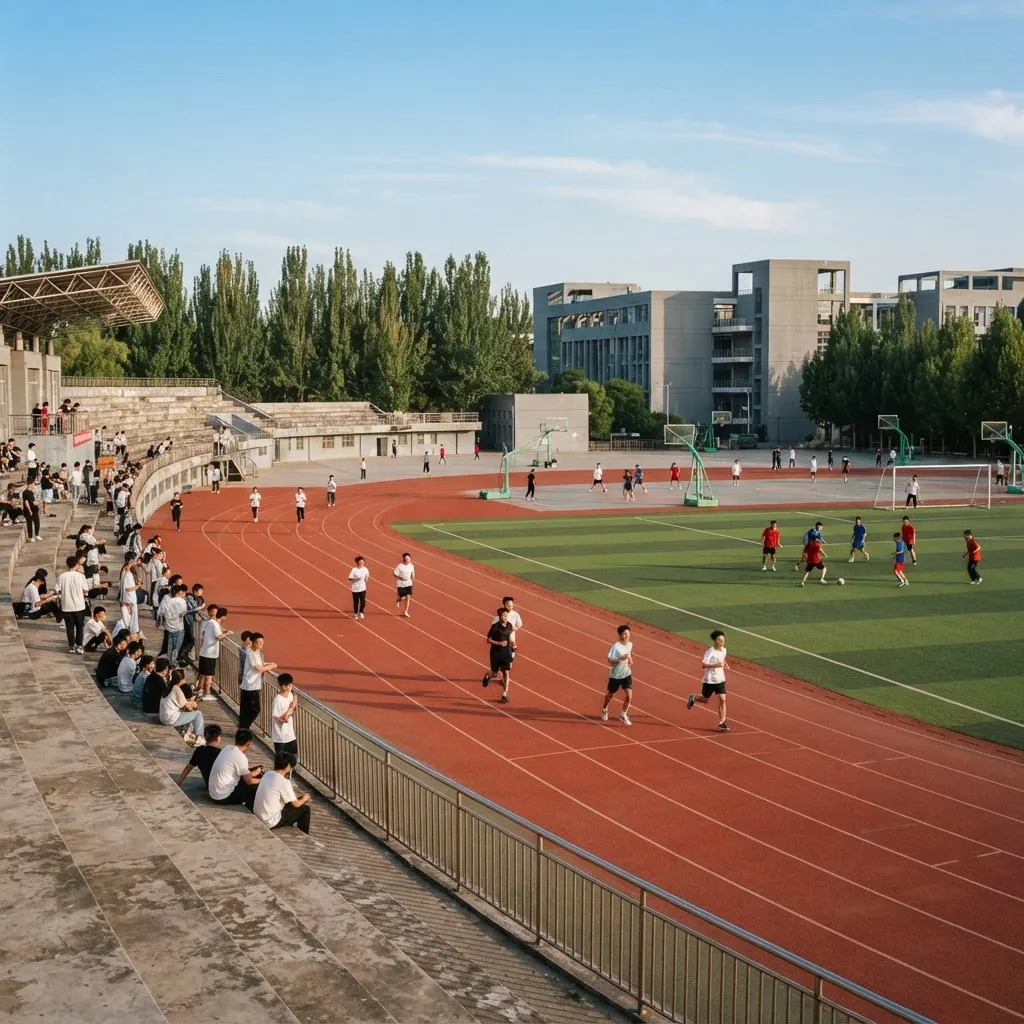 Running track and sports field at Northwestern Polytechnical University