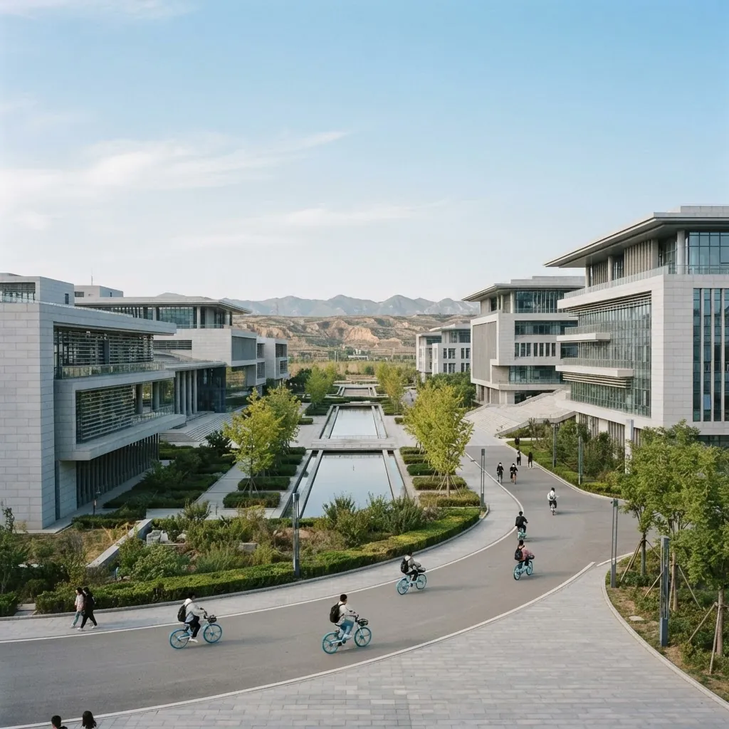 Modern research campus of Xi’an Jiaotong University in Shaanxi