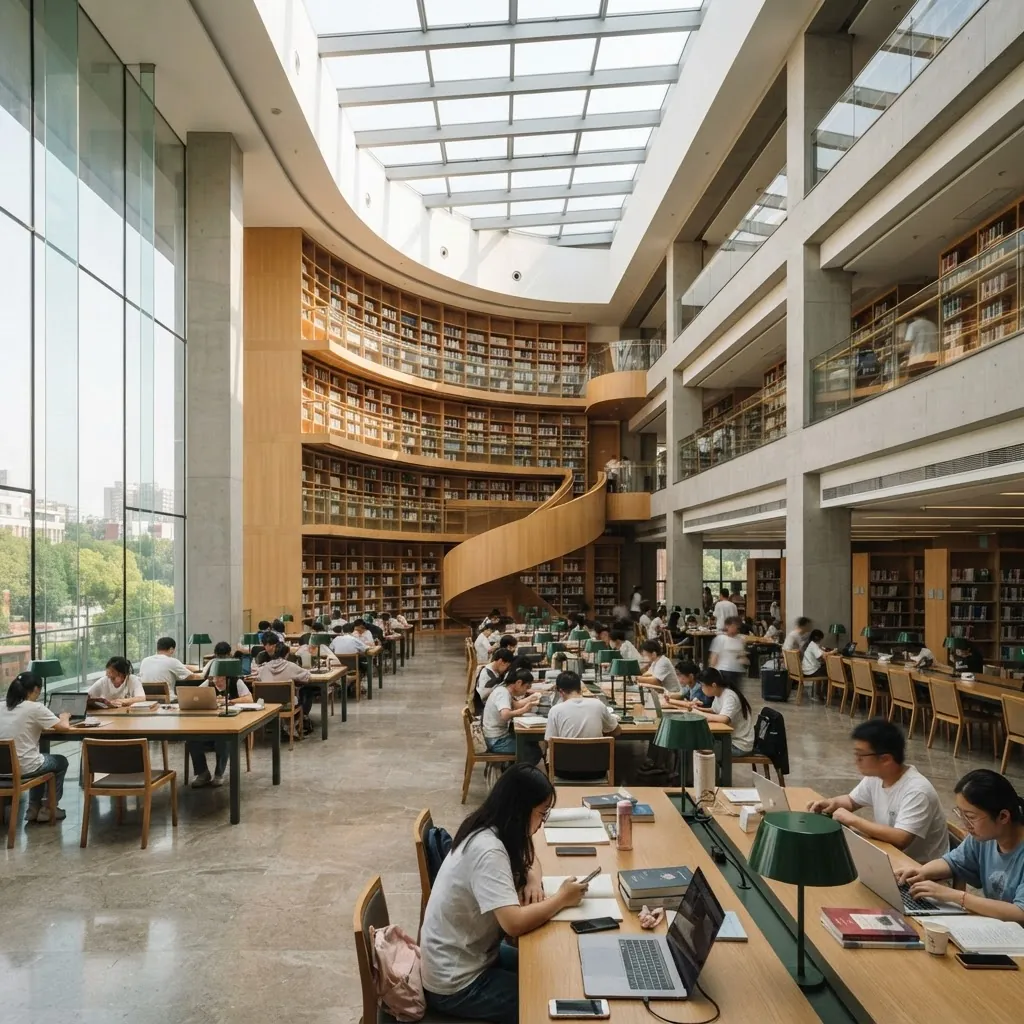 Library reading room at Xi’an Jiaotong University